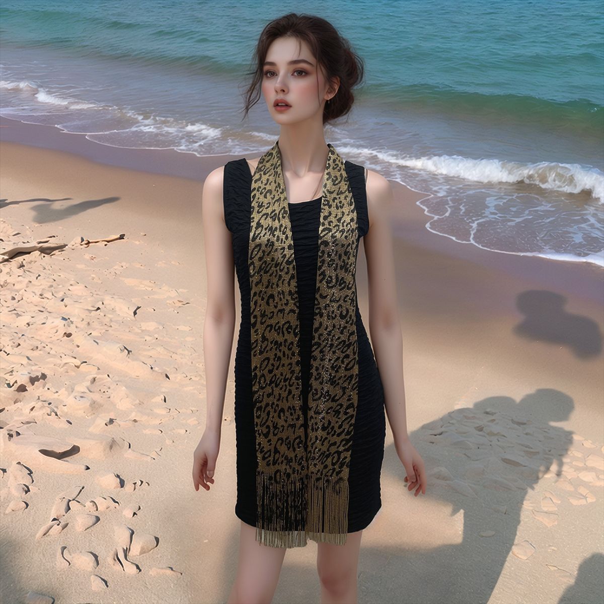 10公分豹纹金色