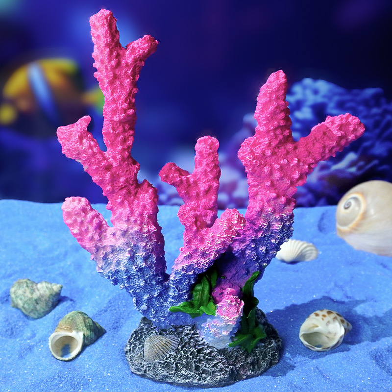 Artesanía de resina de paisajismo de acuario de coral artificial