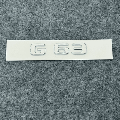 emblem, rear badge, Car logo - standard-g63-same-as-the-original-car-bright-silver