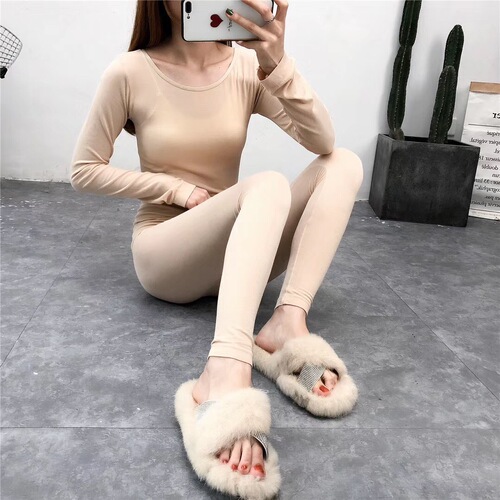 3 Seconds Extremely Hot Women's Thermal Suit Autumn Clothes and Pants Women's Warm Heating Underwear 37 degrees and three seconds to achieve constant temperature