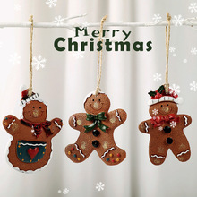聖誕節姜餅人掛件聖誕樹裝飾品掛件兒童禮物商場氛圍場景布置掛飾