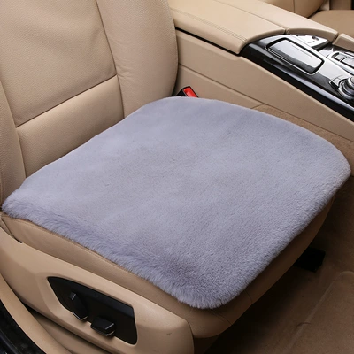 Wool pad — Four-Season Universal Rabbit Fur Wool - upgraded-modelfour-layers-of-thickening-one-gray-single-seat