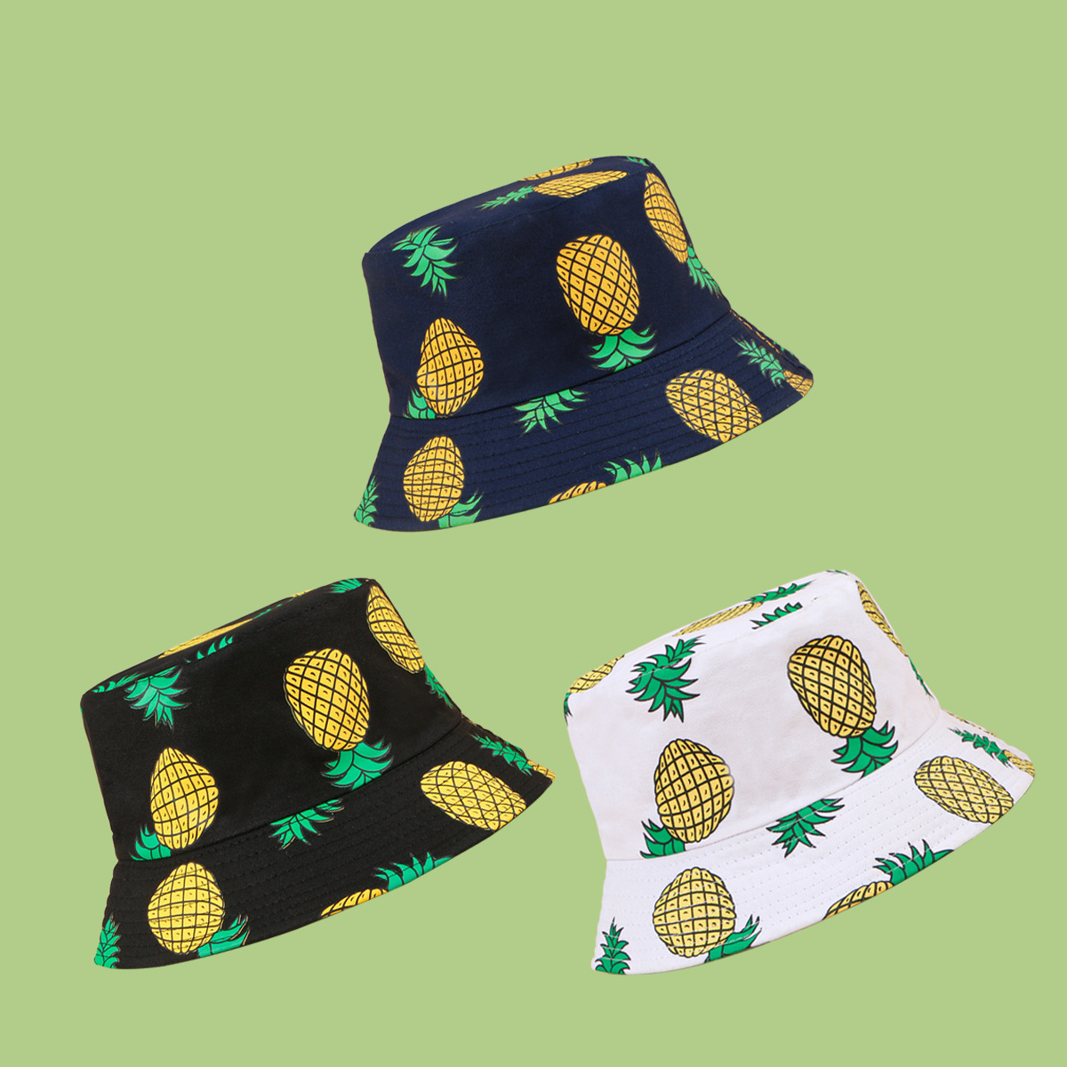 Verano nueva protección solar ala ancha estilo coreano piña pescador sombrero mujer moda todo partido casual lavabo sombrero Hombres estilo japonés