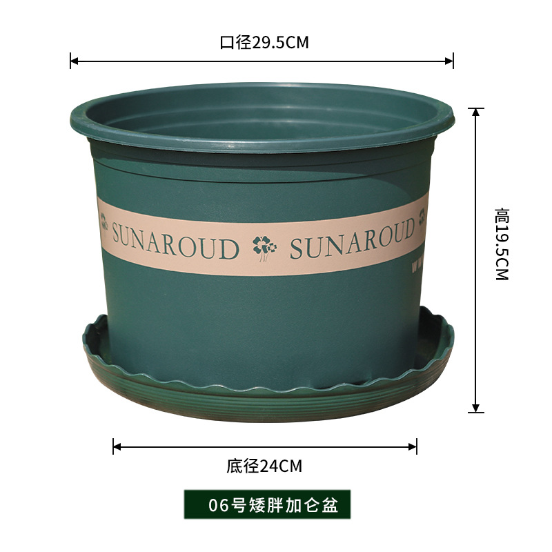 Root Control thickened short 6 [caliber cm] Green / With tray