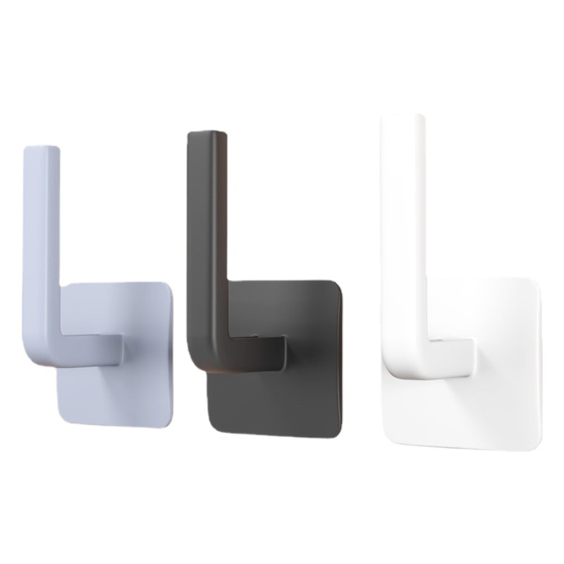 Gancho sin perforaciones multifuncional fuerte gancho pegajoso gancho de ropa sin costura cocina rack de almacenamiento de pared gancho en forma de L