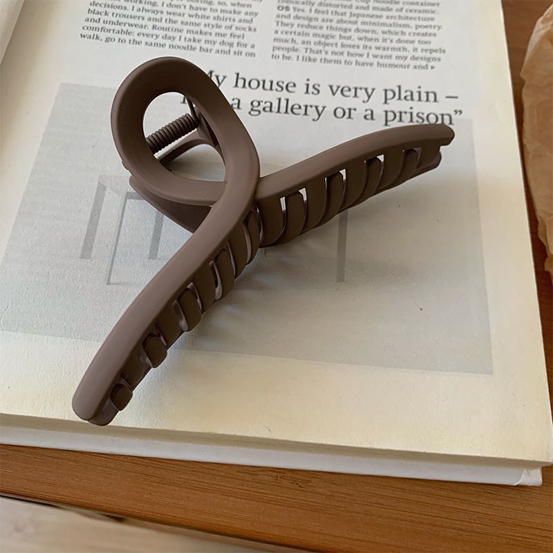 Estilo francés japonés y coreano diadema clip lateral grande cabeza femenina updo pelo headwear elegante clip de pelo simple horquilla de tiburón