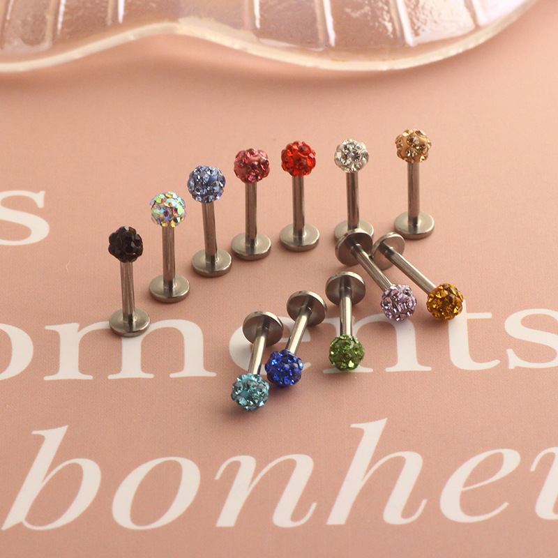 Labret piercing jewelry detail image