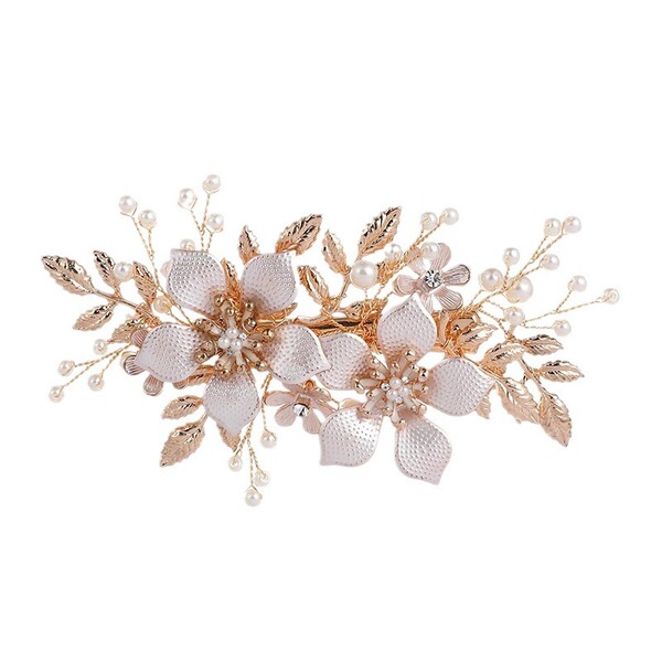 retro golden hairgrip handmade