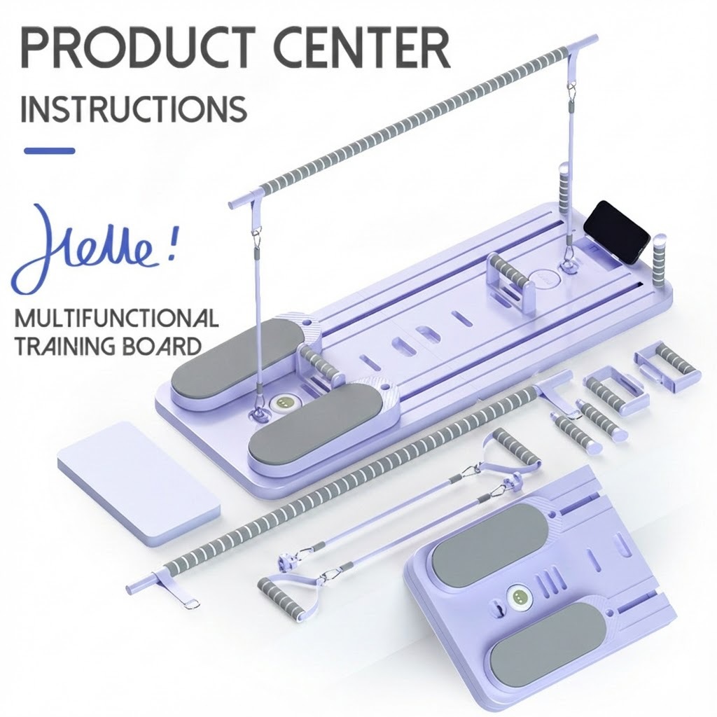 Multifuncional abdominal-building board 4 - in - 1 fitness board plegable Pilates abdominal-building board chest exercise board support