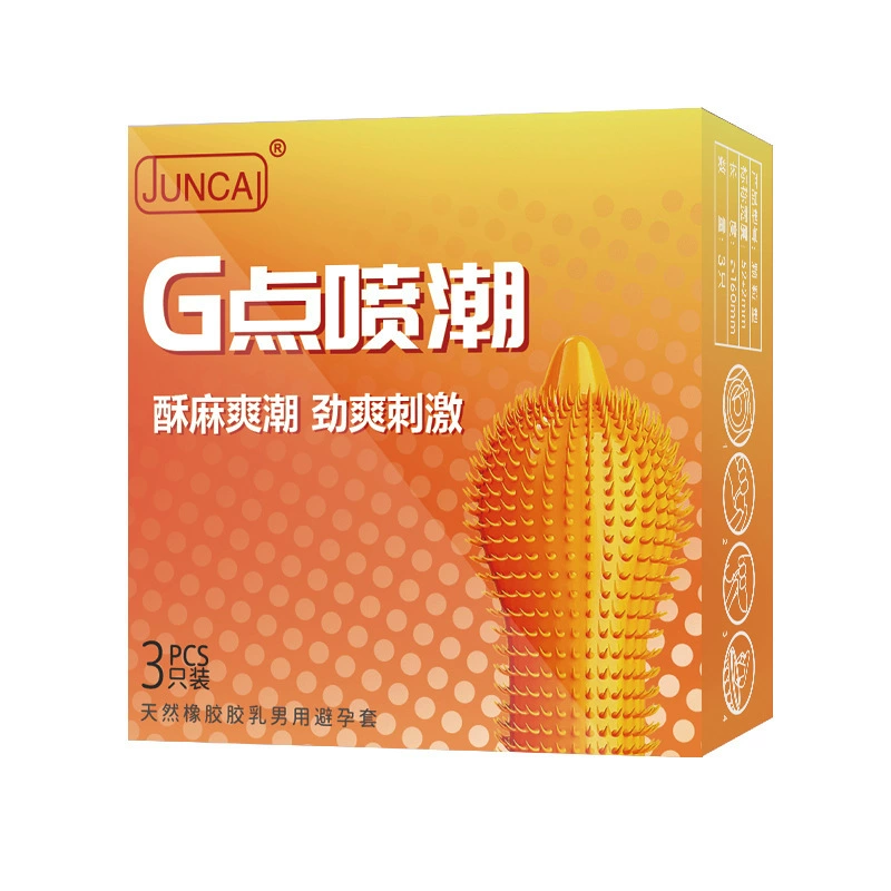Juncai G-точечное распыление волчьих зубов большой зернистый презерватив ультратонкий презерватив для взрослых секс-игрушки оптом кошачий язык