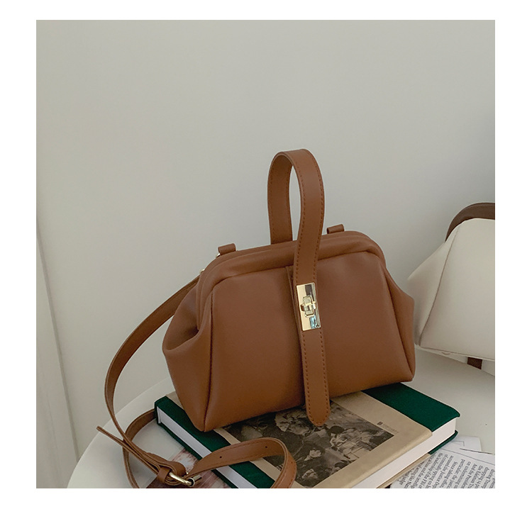 586g Weight Polyester Lining Material Metal Button Fashion Element Women's Small Spring&summer Pu Leather Elegant Dome Bag