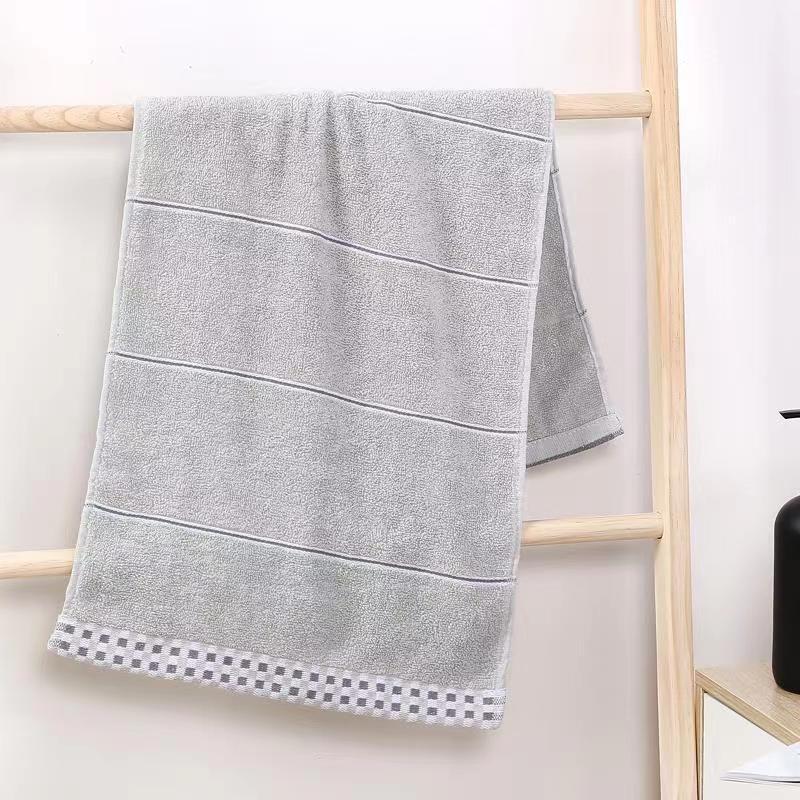 千鳥格子柄タオル卸売 厚手 柔らかい 吸水性 洗顔タオル 家庭用 綿100% ギフト 刺繍入り 大判タオル|undefined