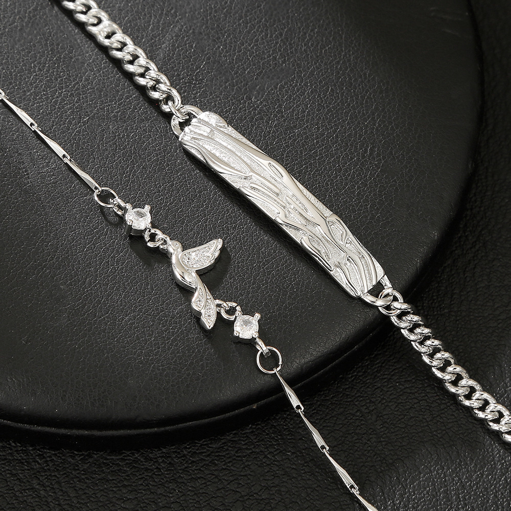 Bird Of Reconciliation Couple Bracelet Chain Necklace Set_voghion.com
