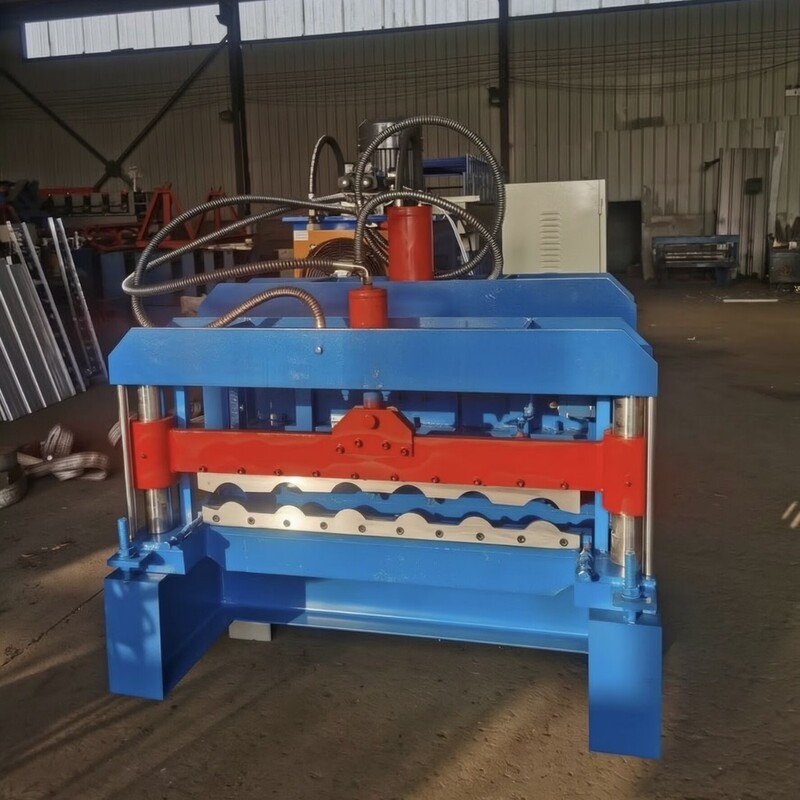 800-type fully automatic glazed tile pressing machine, cold-forming equipment for imitation resin-colored steel tiles 800-type fully automatic glazed tile pressing machine, cold-forming equipment for imitation resin-colored steel tiles