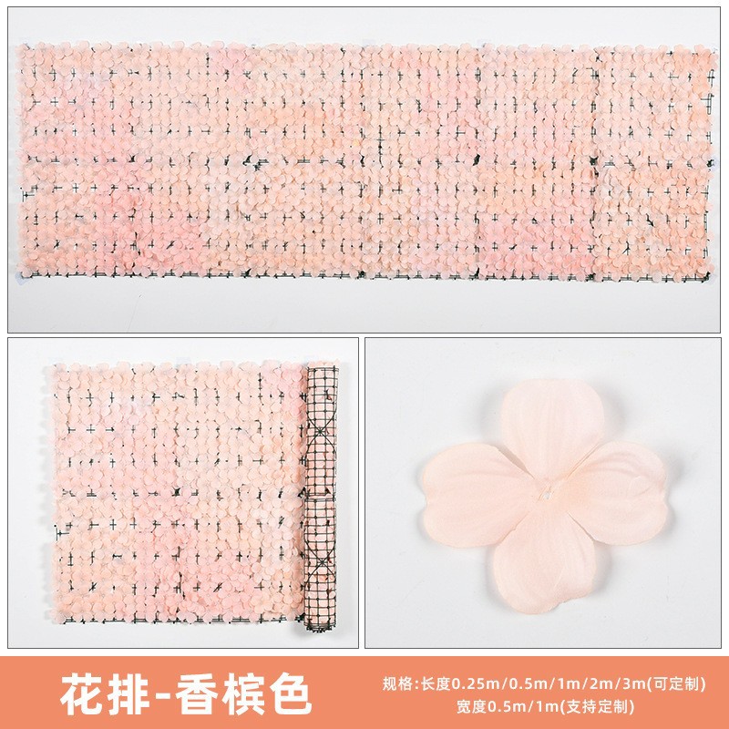 Muro de Flores de Hortensia para Decoración de Bodas, Arreglo Floral, Fondo de Pantalla, Alfombra de Pared, Arreglo Floral Artificial, Muro de Flores Famoso en Internet, Decoración de Bodas al por Mayor