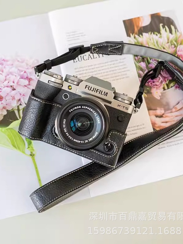 富士フイルム XT5 XT4 レザーケース ベース X-T5 ミラーレスカメラバッグ xt4 保護ケース ハーフセット 撮影バッグ