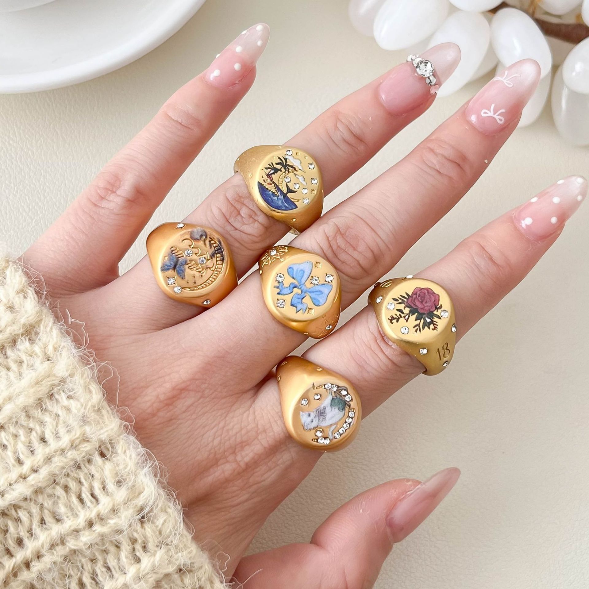 retro ring stainless steel