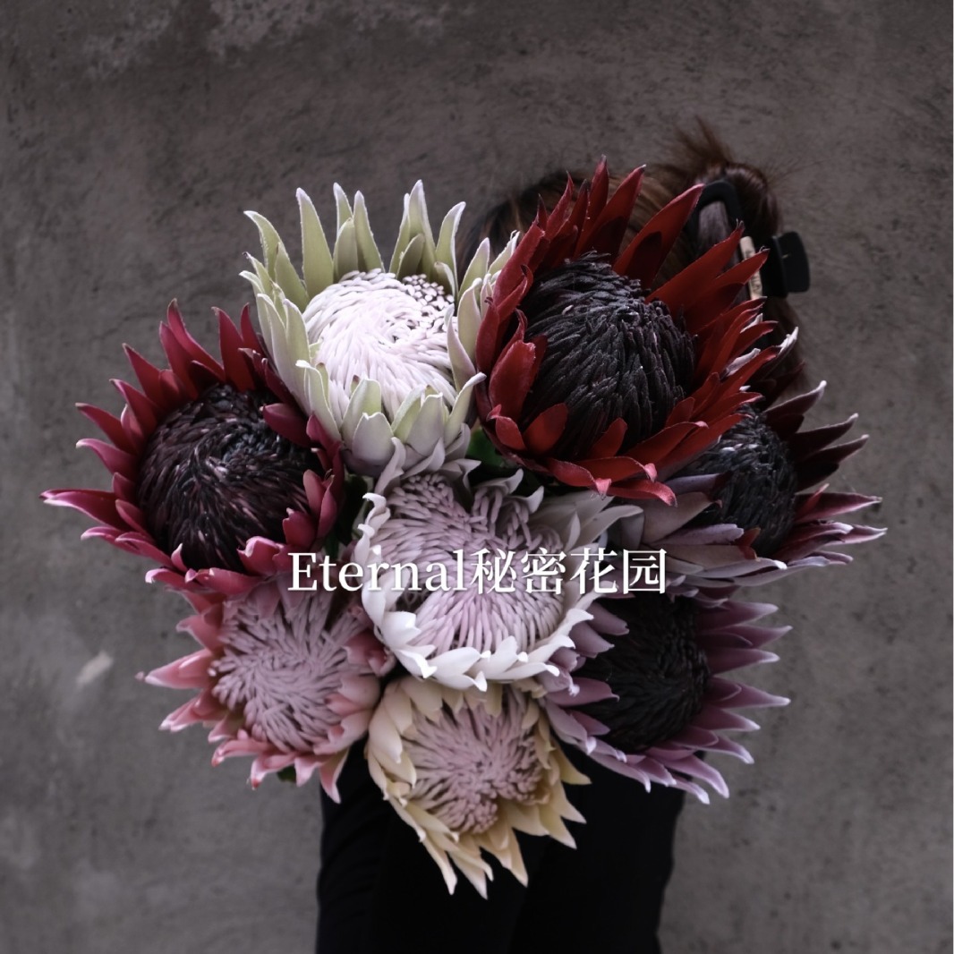 New style of flocked artificial flower, South African king flower, hotel lobby flower, home decoration, cross-border wholesale.
