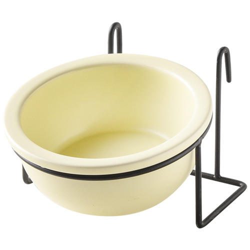 Pet bowl hanging cat bowl ceramic cat food bowl fixed dog drinking bowl overturned bowl rack cat cage hanging bowl