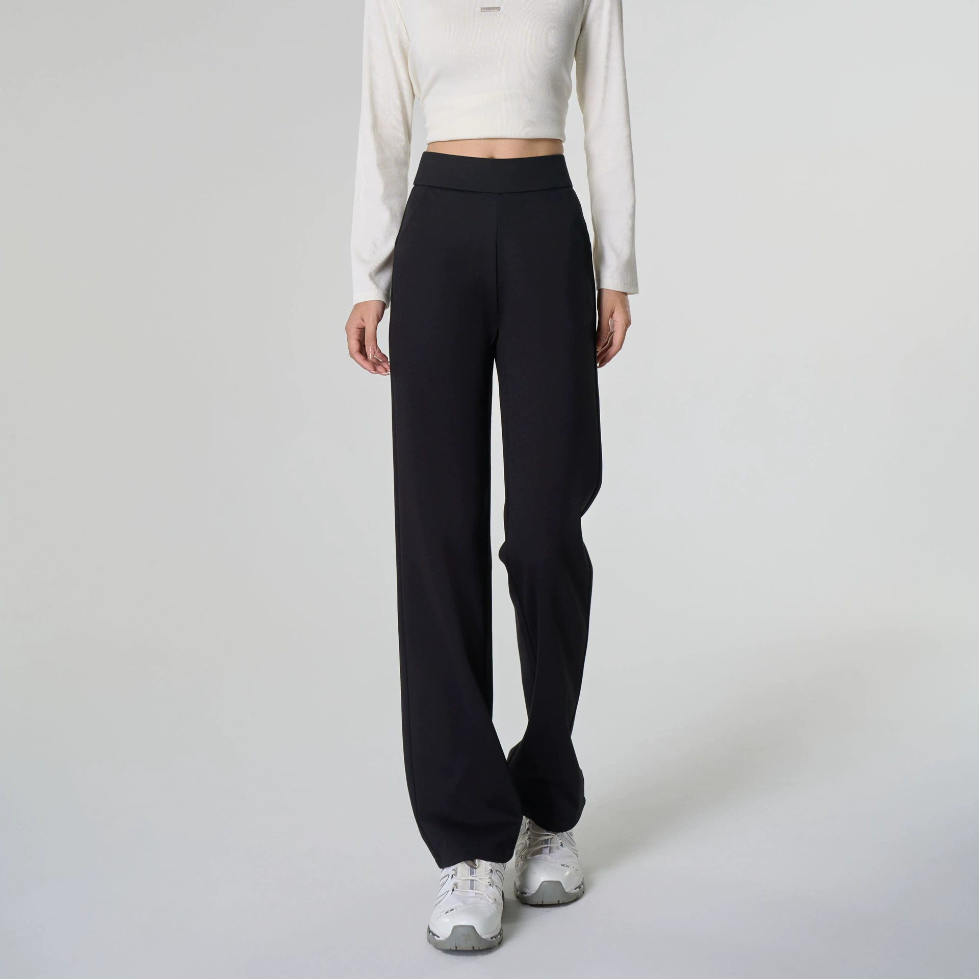 [Костюмные широкие брюки] 2025 женские осенние новые продукты для похудения и драпированные прямые повседневные брюки длиной до пола, широкие брюки