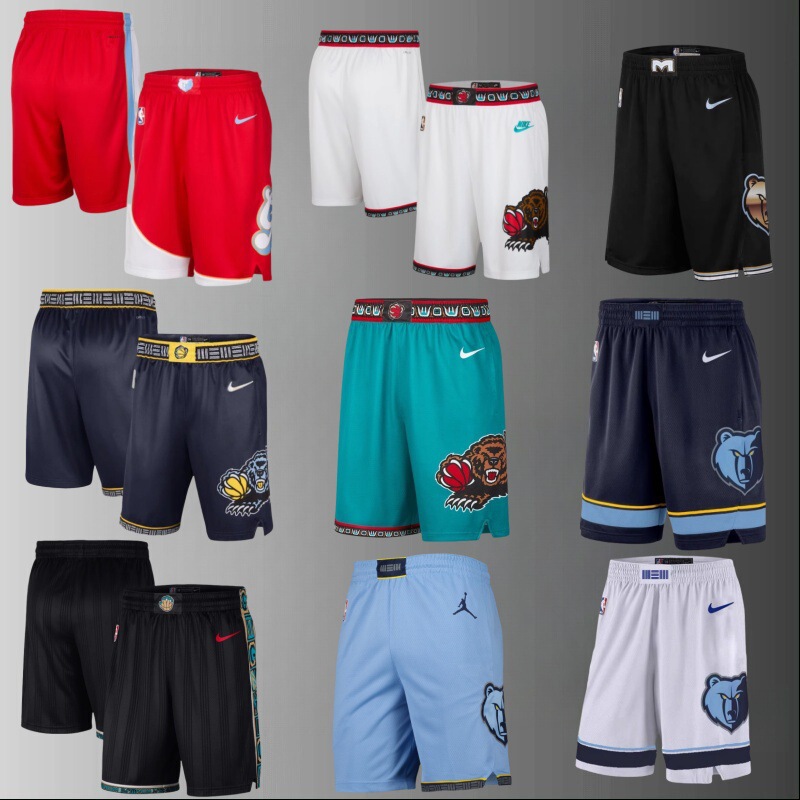 Nba Grizzlies Shorts Morant Rose River Village Nba City Edition Sports Training Shorts Competition Basketball Shorts