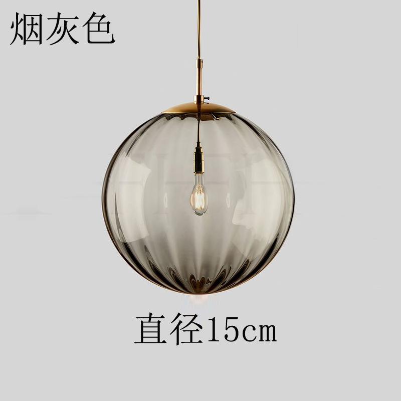 Nórdico simple moderno patrón de agua bola cristal retro personalidad creativa restaurante bar lámpara dormitorio pequeña