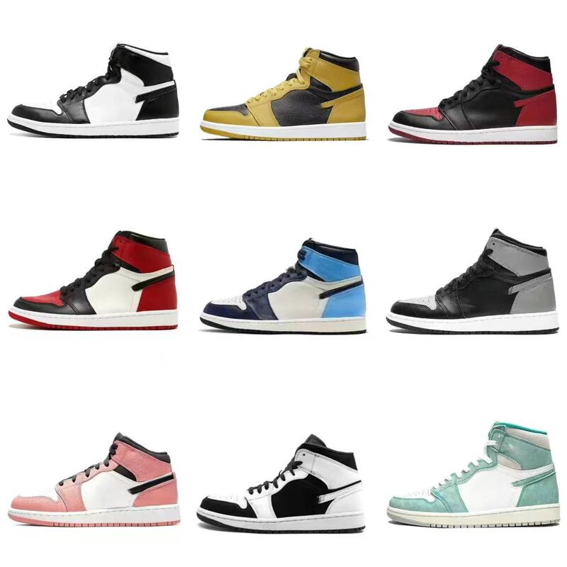 Cross-Border Aj1 Chicago Tiffany Trendy Non-Slip Breathable High-Top Retro Basketball Shoes Unisex Putian Shoes