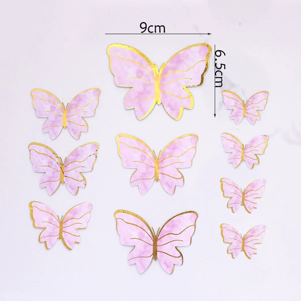 Royal blue bx pink striped butterfly material