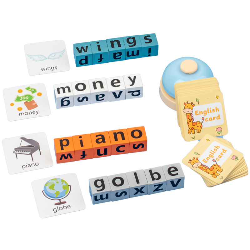 국경 간 어린이 영어 스크래블 단어 게임 장난감  부모-자식 대화 형 교육 영어 편지 인지 장난감