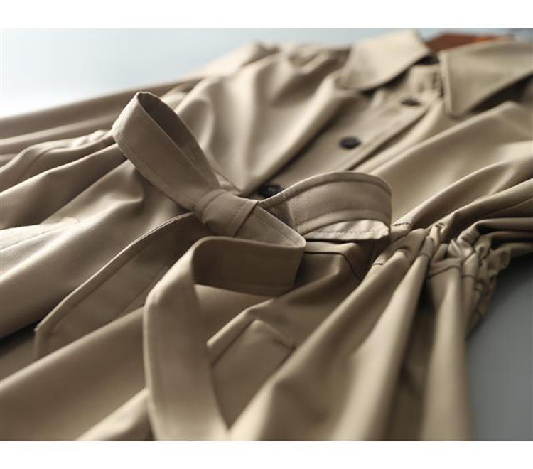 Trench leggero da donna, primavera 2025, nuovo stile coreano, elegante, trendy, cappotto petite, giacca-camicia di media lunghezza_voghion.com