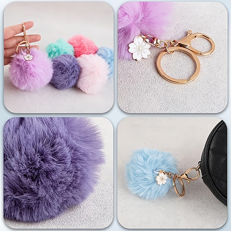 Bauhinia Rex conejo imitación conejo bola de piel de conejo colgante bola de piel sintética colgante llavero colgante equipaje accesorios de joyería