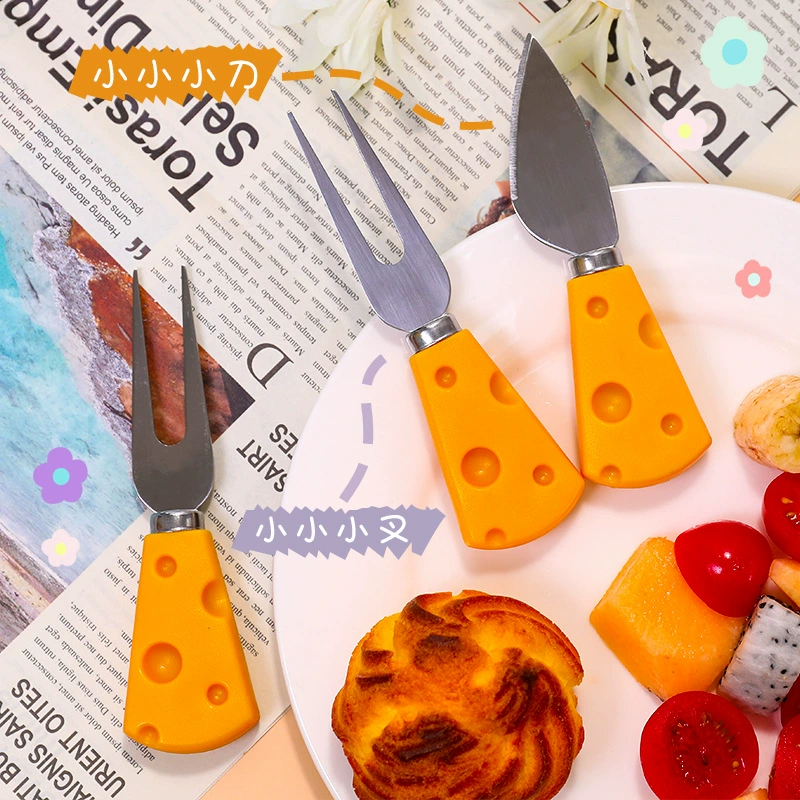 Creative cute spoon, tableware, oil, fork, toast