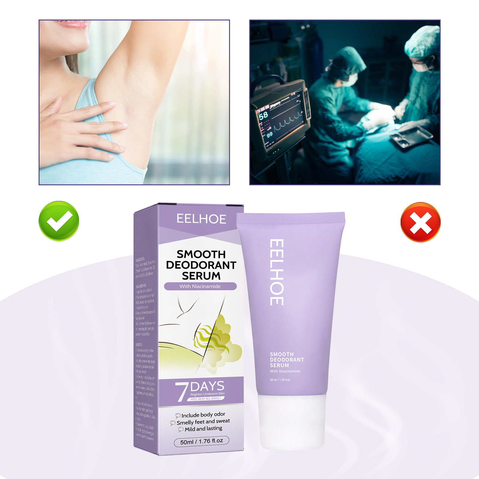 EELHOE Deodorant Cream Cleansing Armpit Sweating Foggy Odor, Underarm Brightening, Refreshing, and_voghion.com