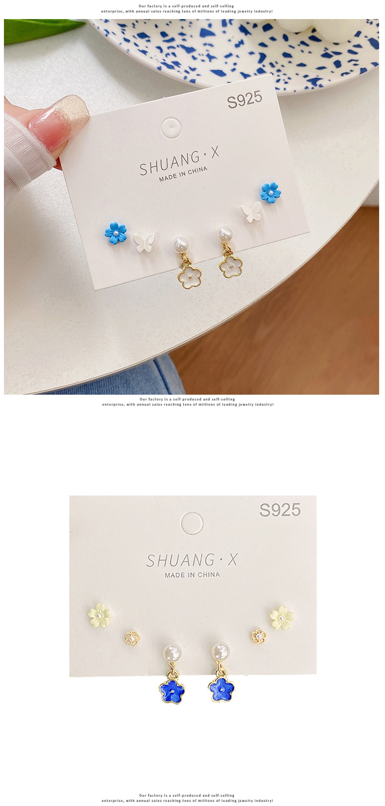 1 Set Fashion Flower Alloy Inlay Artificial Pearls Womenu0027S Ear Studs