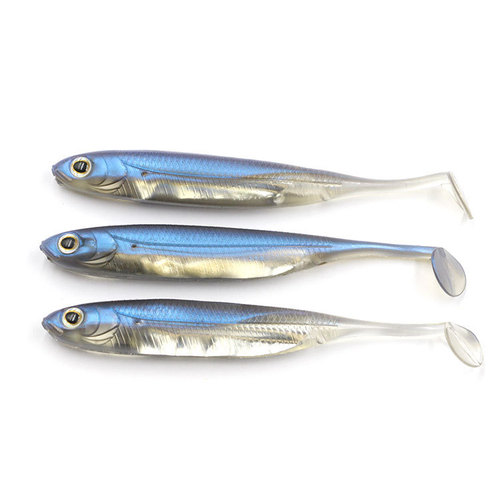Saigao new product fishing bait, simulated soft fish, various specifications, 5pcs per pack, T tail fish floating water reflective inverted fishing bait