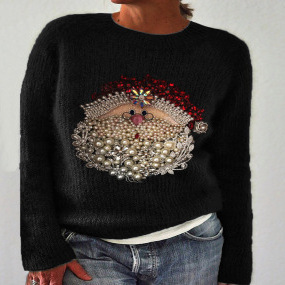 2024 sublimation men's round neck sweater foreign trade thick needle woolen fabric 3D digital printing women's Christmas top 2024 sublimation men's round neck sweater foreign trade thick needle woolen fabric 3D digital printing women's Christmas top