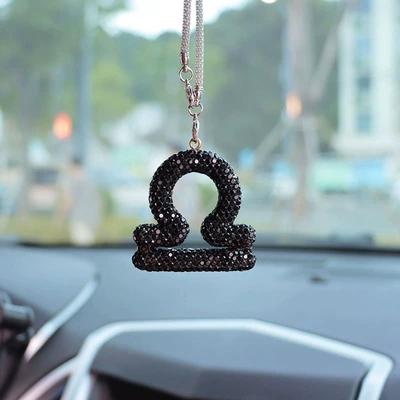 Car hanging – 12 constellation three-color car - black-diamond-libra