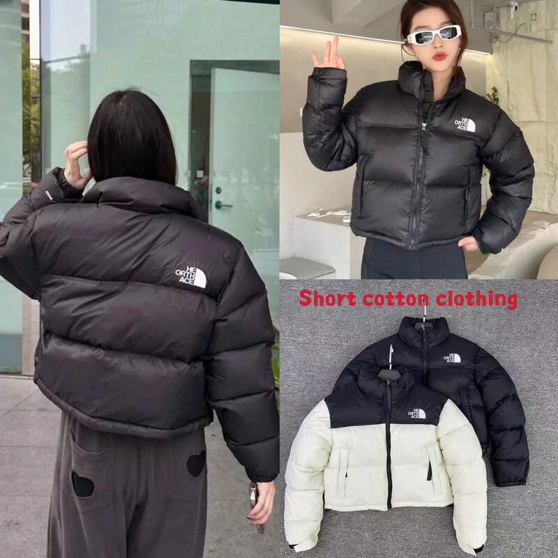 Cross-Border Foreign Trade Winter Classic Short Women's down Cotton Jacket, Loose Casual Embroidered Korean Style Cardigan, Thickened and Warm Cross-Border Foreign Trade Winter Classic Short Women's down Cotton Jacket, Loose Casual Embroidered Korean Style Cardigan, Thickened and Warm
