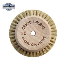 白猪鬃毛刷圆轮2C毛扫2行木芯软黄鬃毛刷子抛光轮牙科塑芯抛光刷