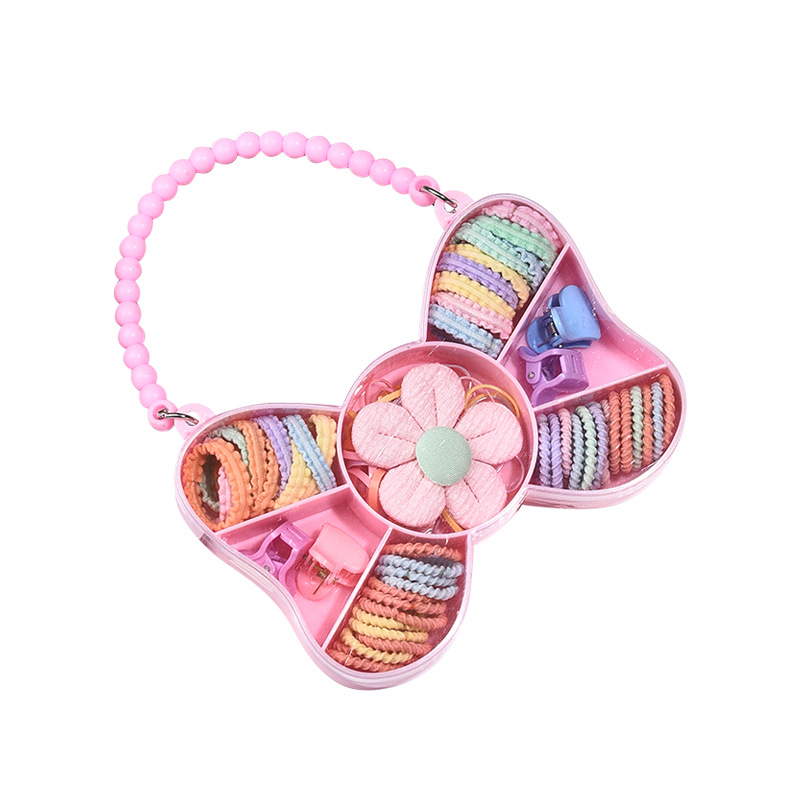 Accesorios para niños, pegamento crema, juego de horquillas de bricolaje, pulsera con cuentas, caja de regalo, accesorios para el cabello para niñas, puesto de juguetes, bolsa para niños
