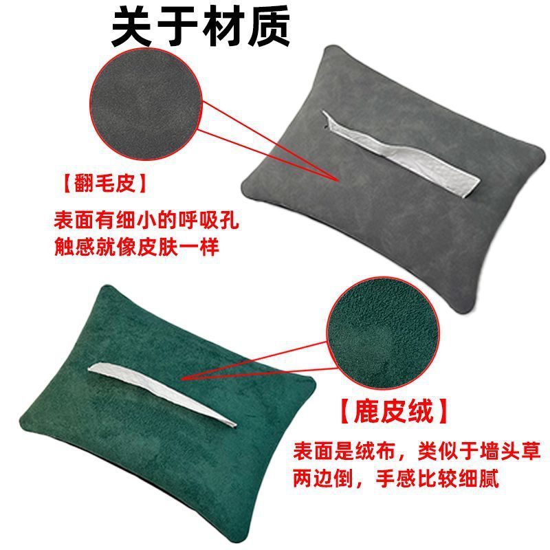 Car Tissue Box, High-End Deer Skin Velvet Seat Back Tissue Bag, Car Armrest Box, Sun Visor Tissue Box, Source Manufacturer