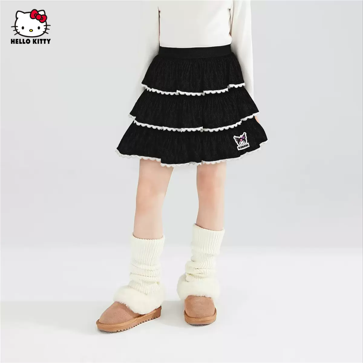 【酷洛米联名款】女童秋季裙子2025新款中大童装洋气女宝短裙批发