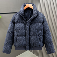 美式复古短款棉服男款冬季豹纹美拉德穿搭立领外套潮牌高级感clea