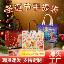 现货圣诞卡通礼品袋跨境万圣节礼物包装袋印刷logo防水礼品袋批发