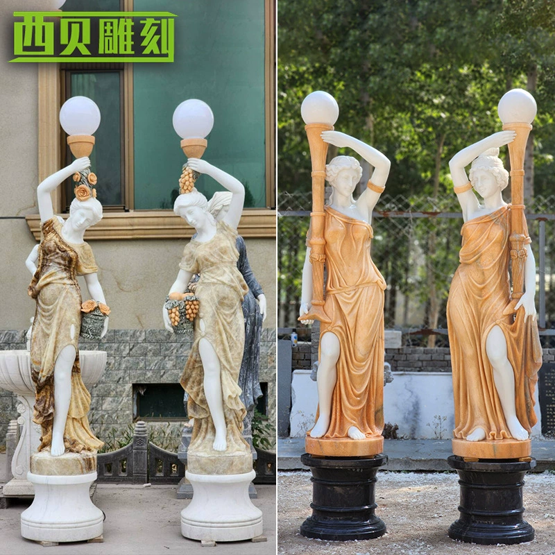 Скульптура женской фигуры в европейском стиле с цветными блоками, различные стили, настраиваемый мраморный орнамент в западном стиле.