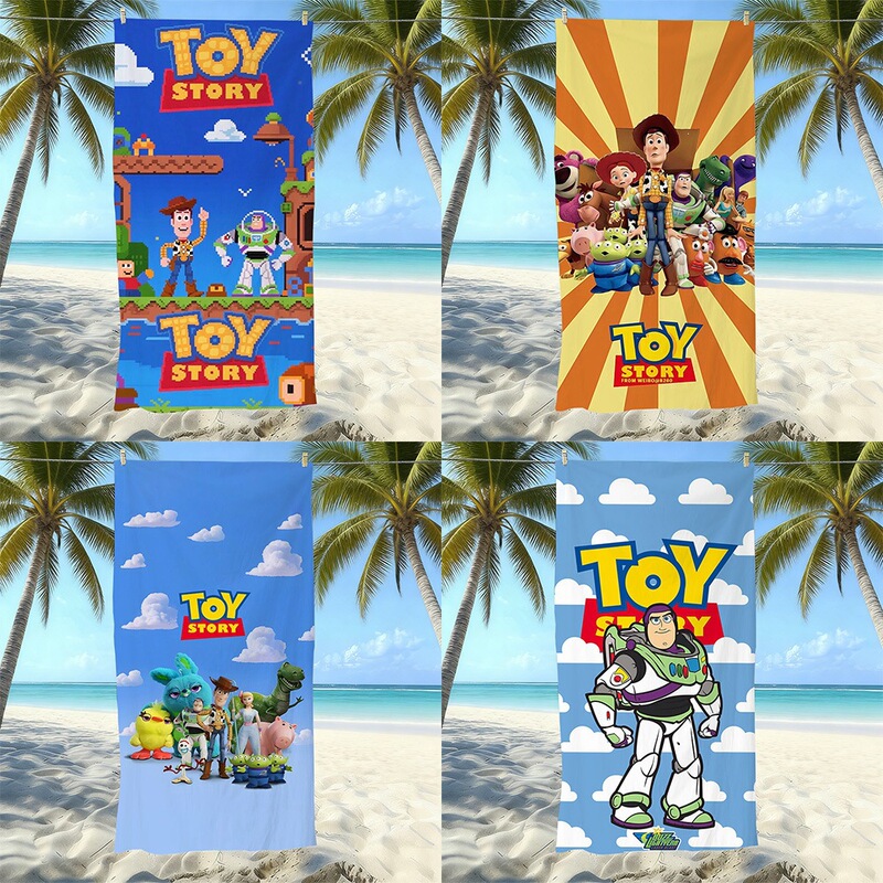 2026 New Model Buzz Lightyear Beach Towel for Children and Adults, Toy Story Bath Towel, Absorbent and Quick-Drying Towel