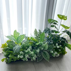 模造花置物植物は熱帯偽緑植花溝景観花箱の組み合わせを遮断しています。