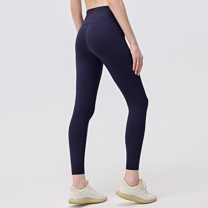 Pantalones de gimnasio de cintura alta y caderas para mujeres desnudas absorben la humedad y transpirables 24 "Pantalones deportivos elásticos image 12