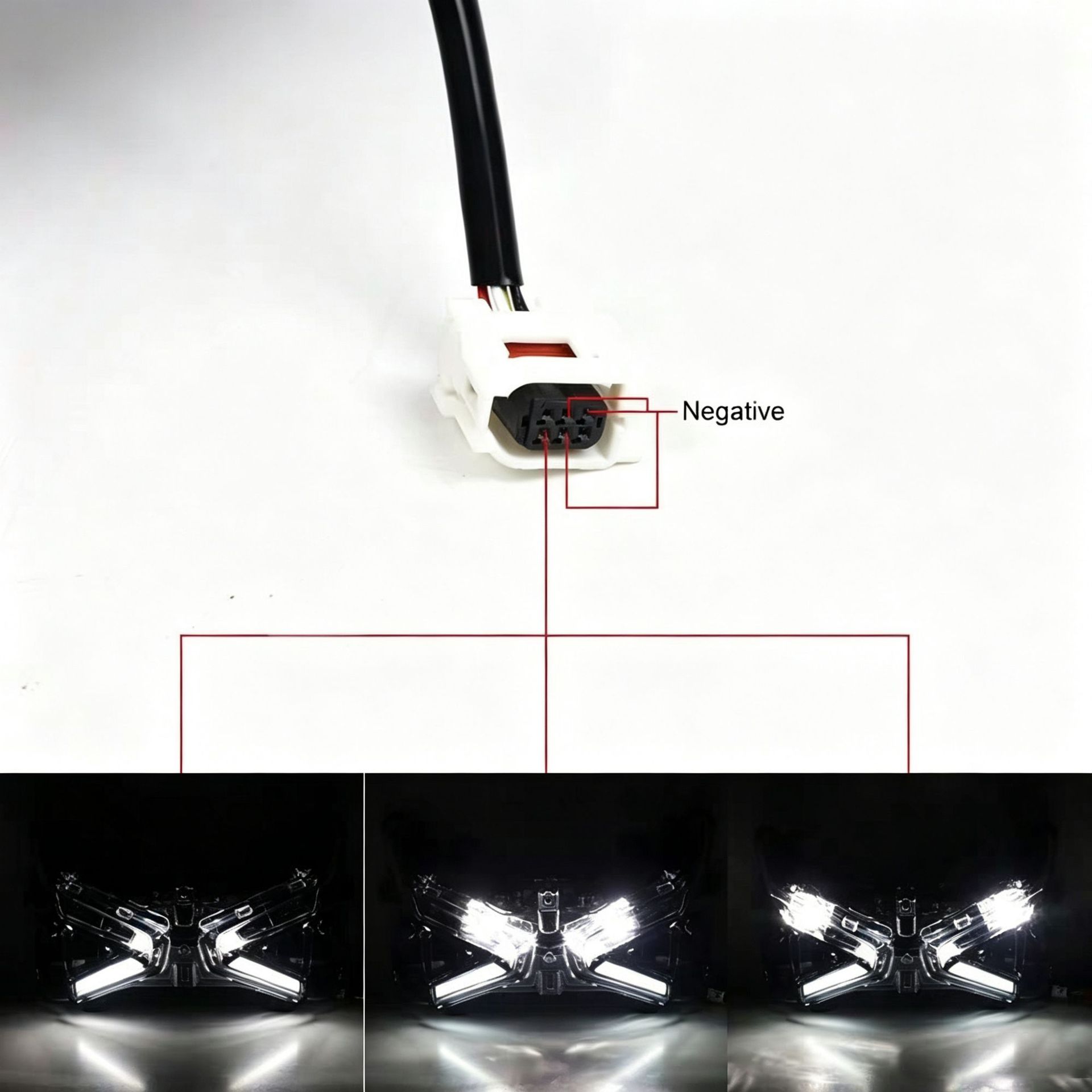Suitable for Yamaha XMAX300 LED headlight assembly, front light, 23-26 motorcycle spotlight