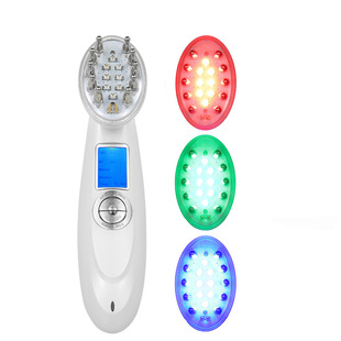 Double head color light guide instrument home head I massage RF vibration hair care hair comb wholesale wholesale color light comb